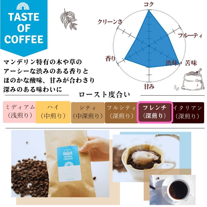 インドネシア スマトラ - inuit coffee roaster - inuit coffee roaster - コーヒー豆 - BRUE COFFEE